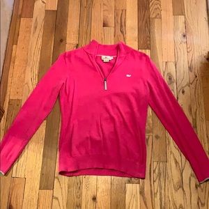 Pink vineyard vines quarter zip